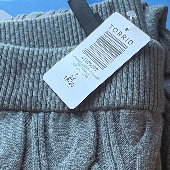 Torrid Gray Cable Knit Pants - Picture 5 of 7